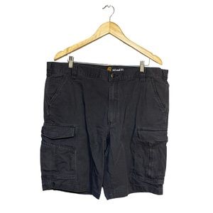 Carhartt Relaxed Fit  Tappen Cargo Shorts Academy Gray Size 42 Zip Pockets